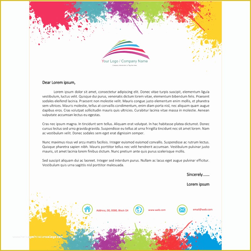 Email Letterhead Templates Free Of Letterhead Template 12 Word Layouts