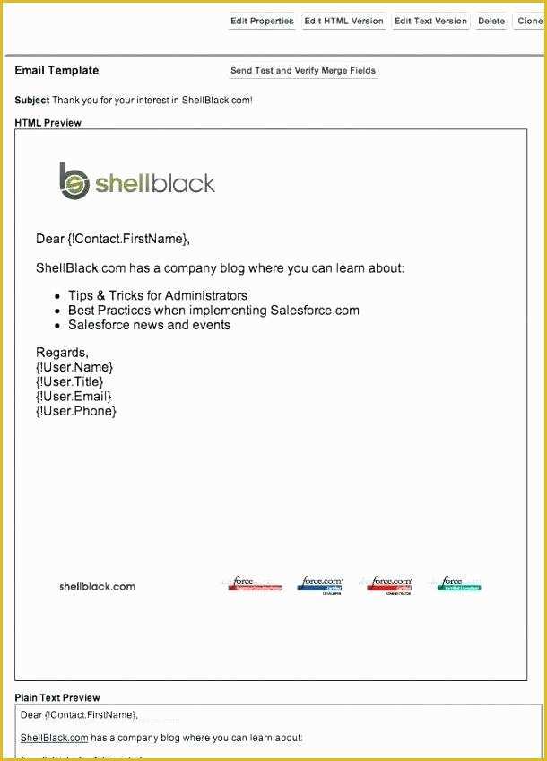 Email Letterhead Templates Free Of New Template button Create A Email Template with Merge