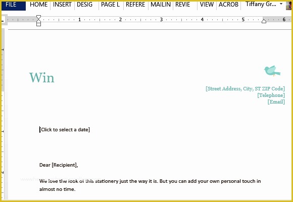 Email Letterhead Templates Free Of Standard Letterhead Template for Word