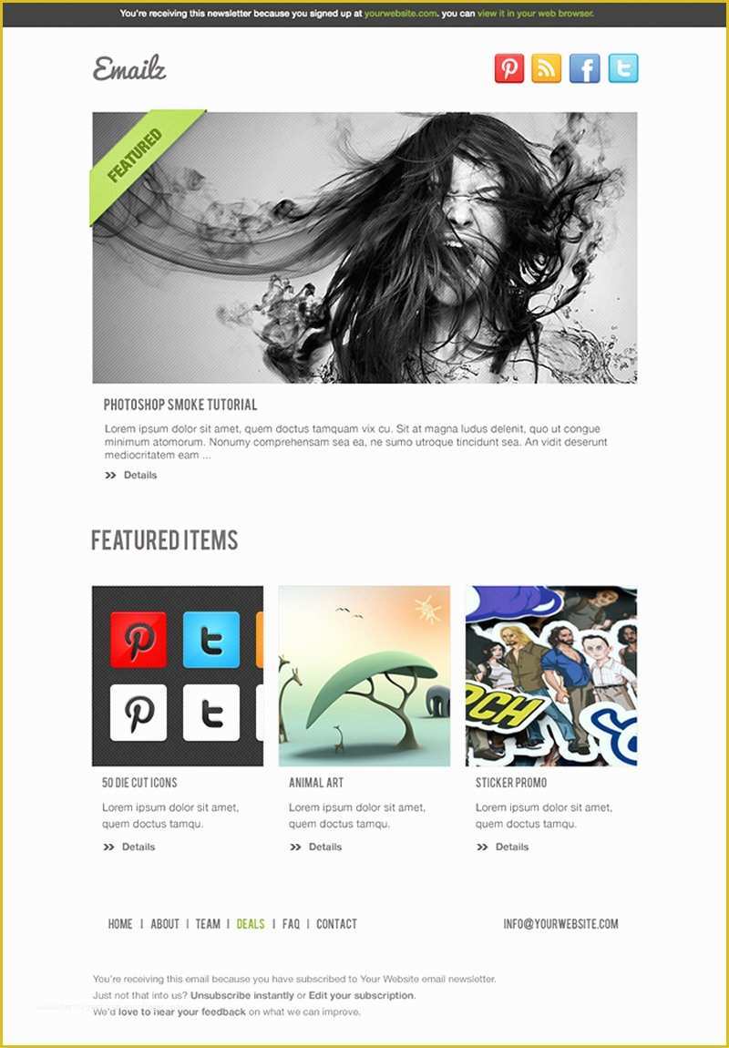 Email Newsletter Templates Free Download Of 20 Free Business Newsletter Templates to Download Hongkiat