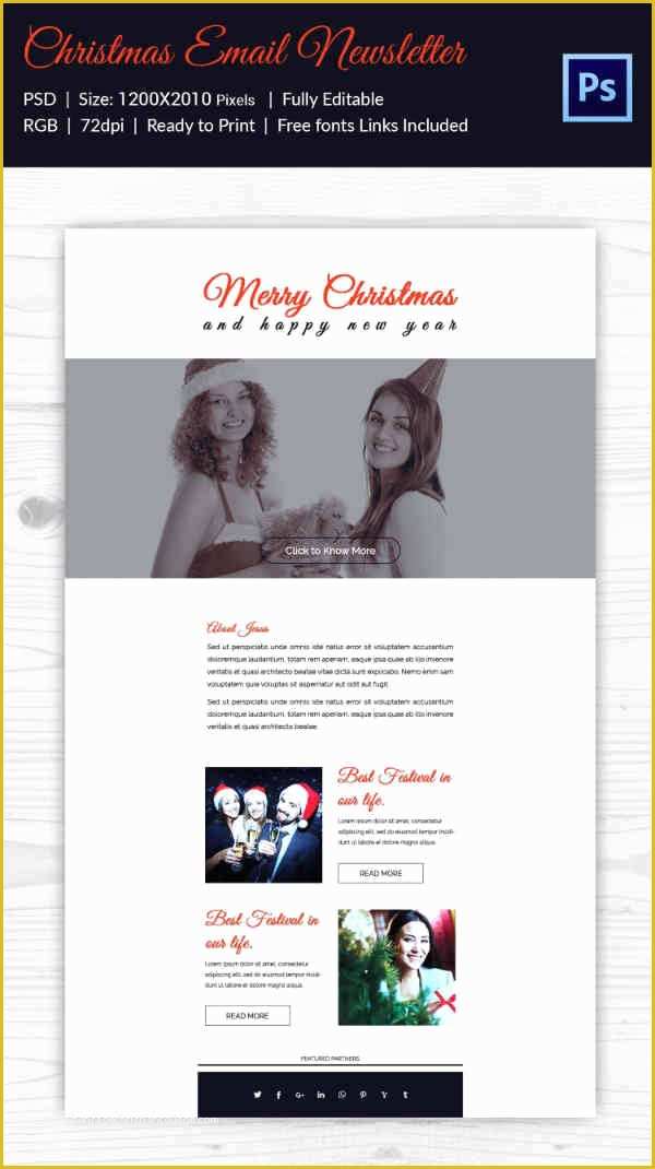 Email Newsletter Templates Free Download Of 38 Christmas Email Newsletter Templates Free Psd Eps