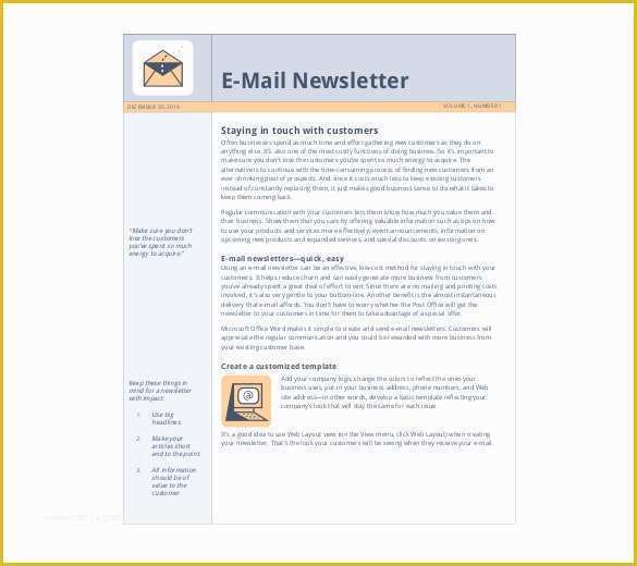 Email Newsletter Templates Free Download Of 8 Free Newsletter Templates Free Word Pdf Documents