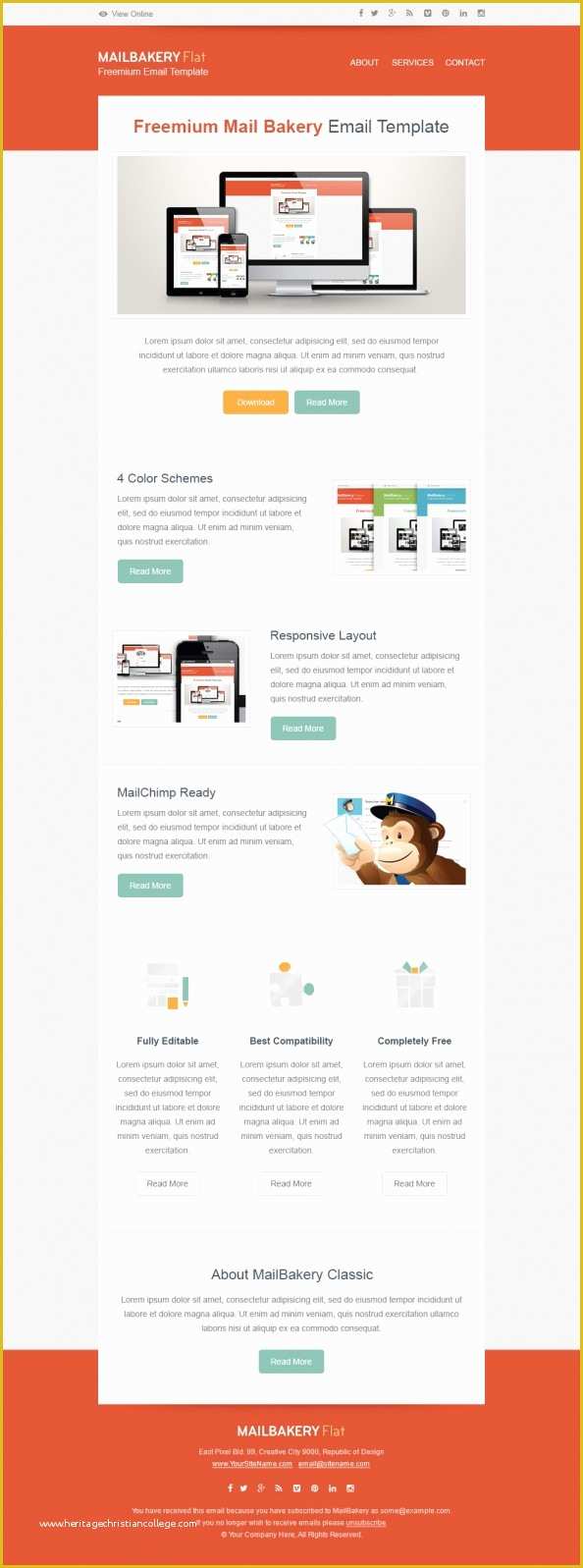 Email Newsletter Templates Free Download Of Free HTML Email Template