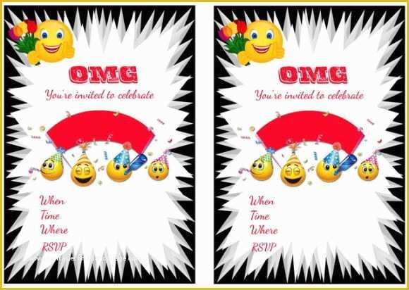 Emoji Birthday Party Invitation Template Free Of 100 Free Birthday Invitation Templates You Will Love