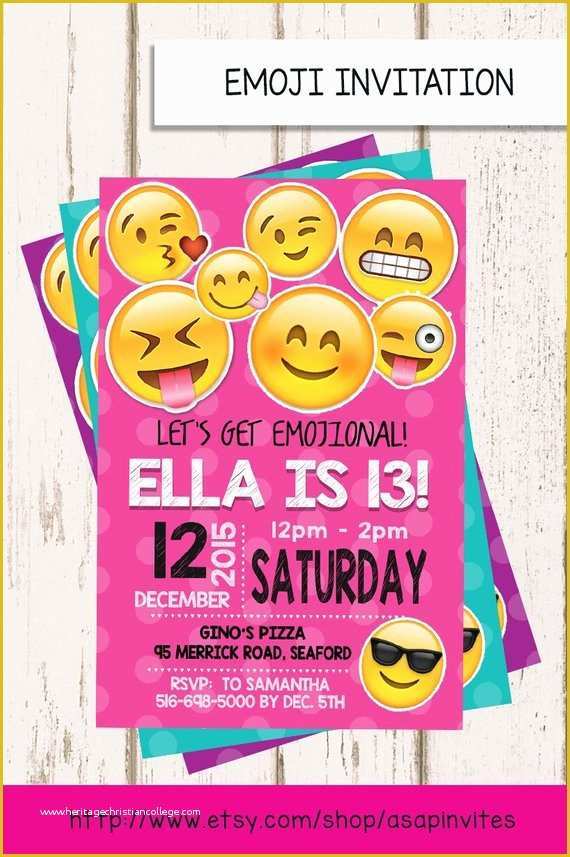 Emoji Birthday Party Invitation Template Free Of Emoji Birthday Invitation Emojis Emoji Invite Collectibles