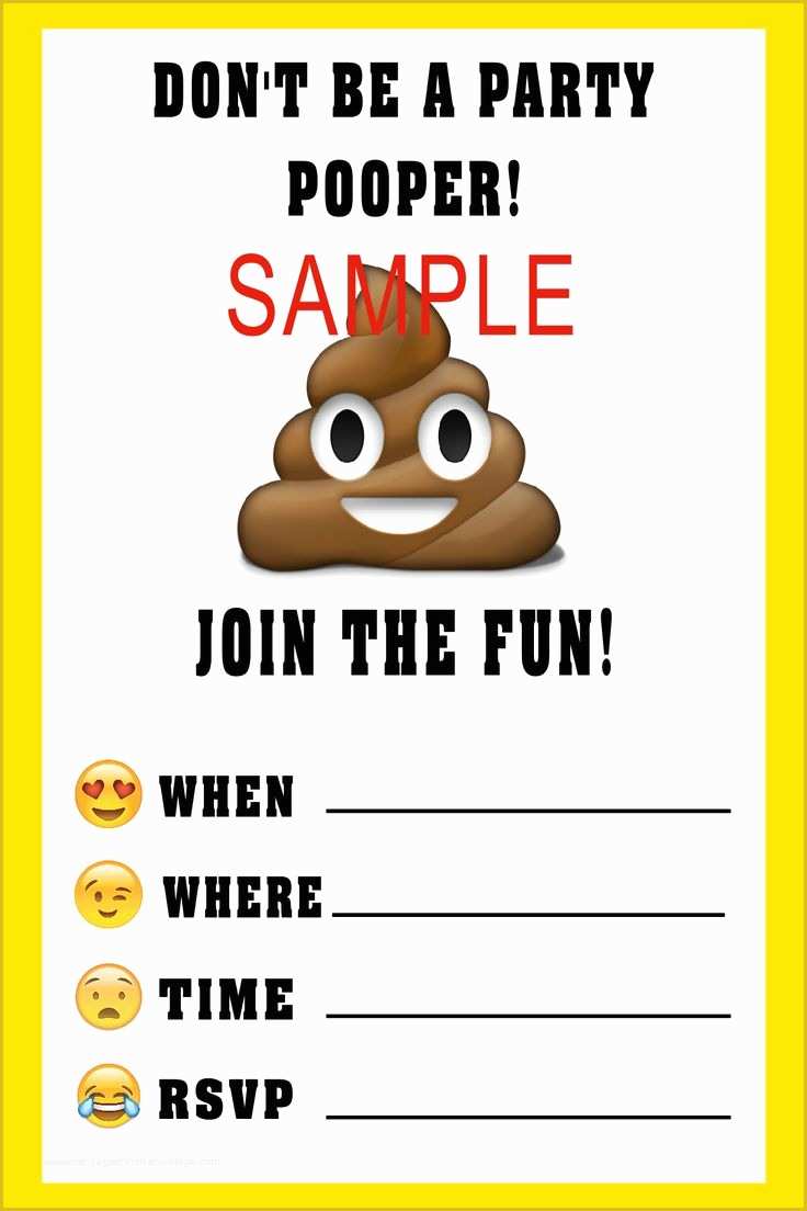 Emoji Birthday Party Invitation Template Free Of Emoji Birthday Invitation Please Click On Image Twice to