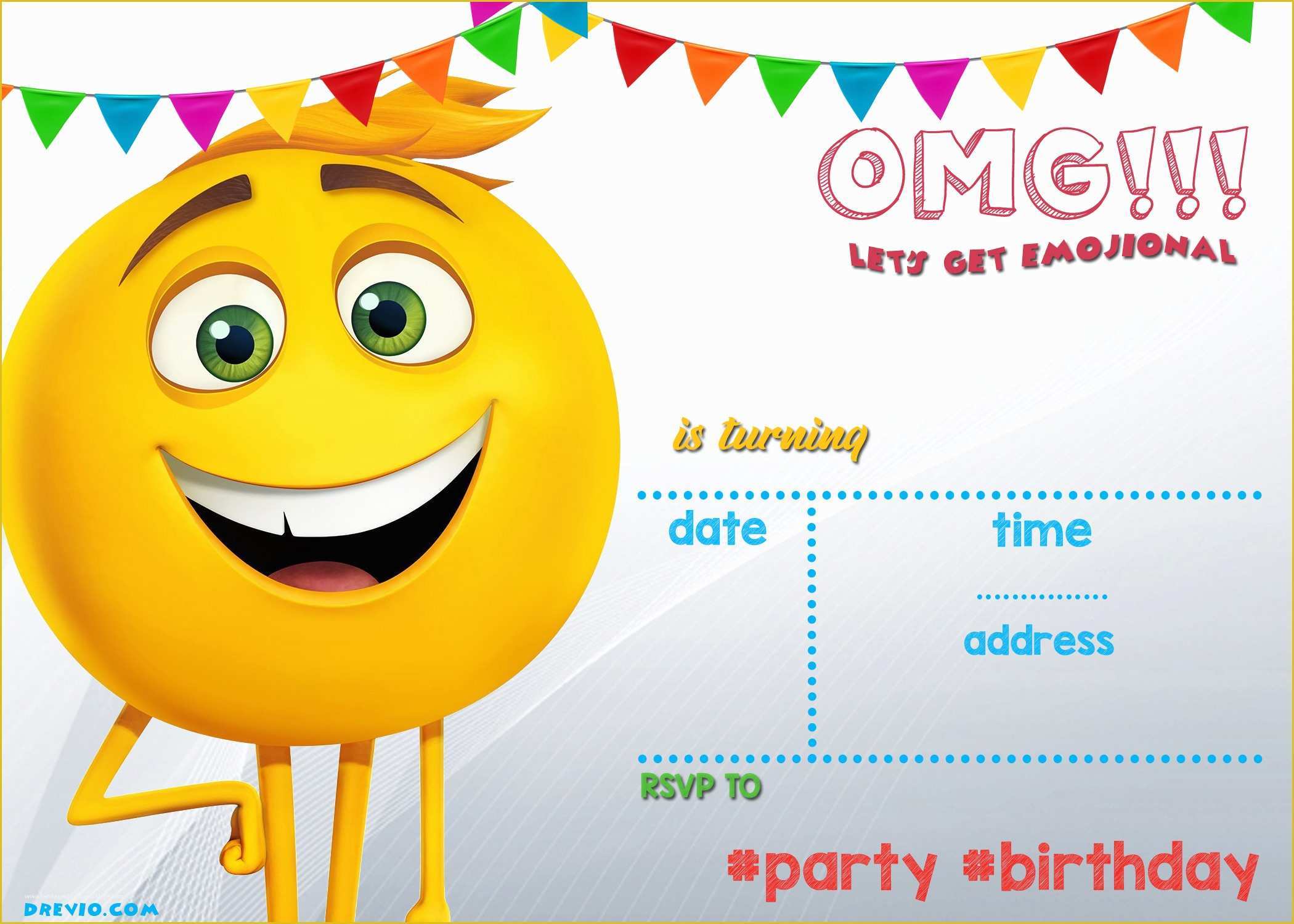 Emoji Birthday Party Invitation Template Free Of Free Printable Emoji Invitation Template