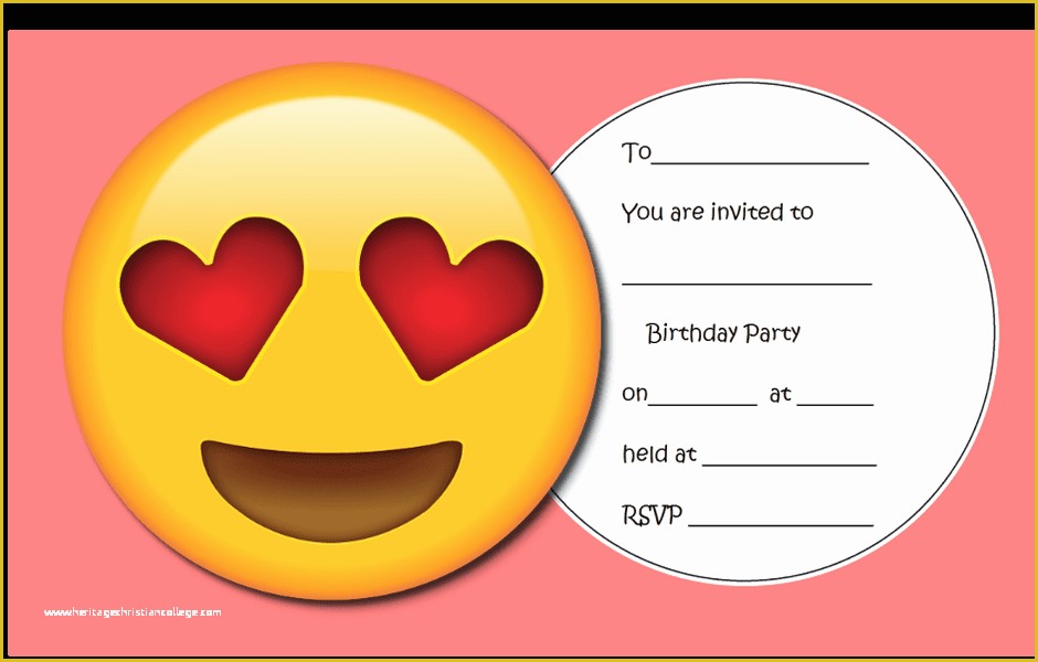 Emoji Birthday Party Invitation Template Free Of Throw the Ultimate Emoji Party