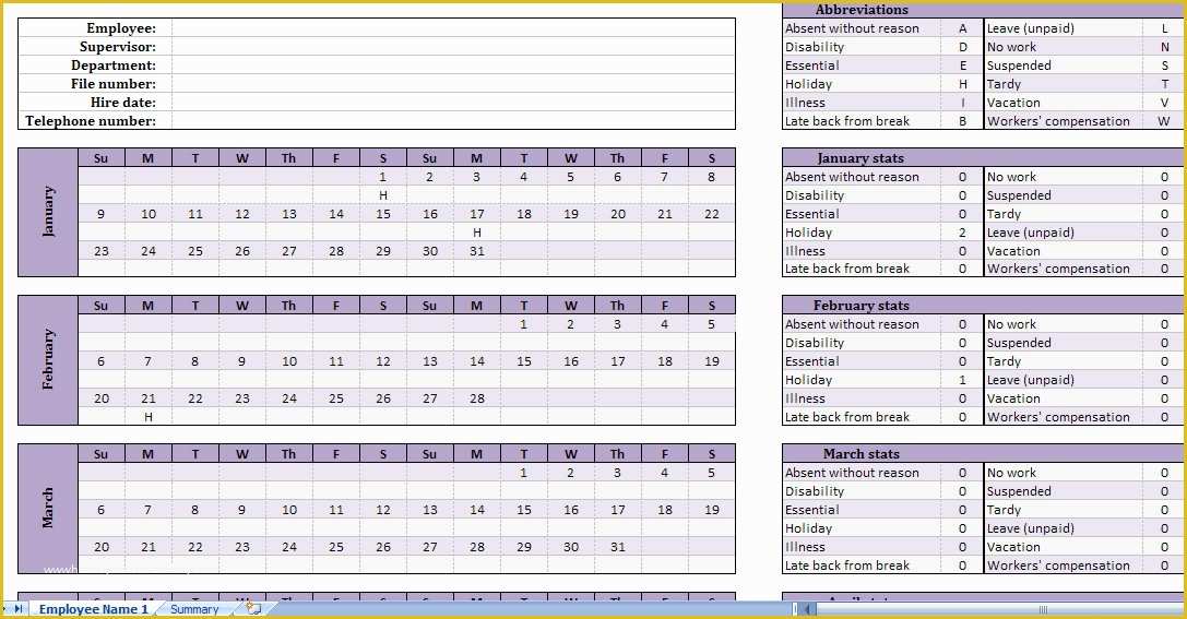 Employee attendance Tracker Template Free Of 2011 Employee attendance Tracking Calendar