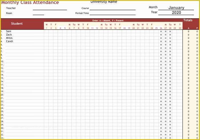 Employee attendance Tracker Template Free Of attendance Tracking form Template F B0c50