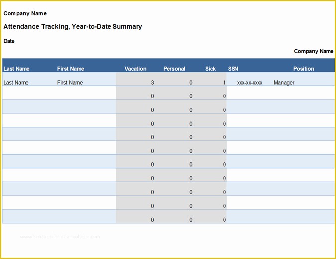 Employee attendance Tracker Template Free Of Employee attendance Tracker