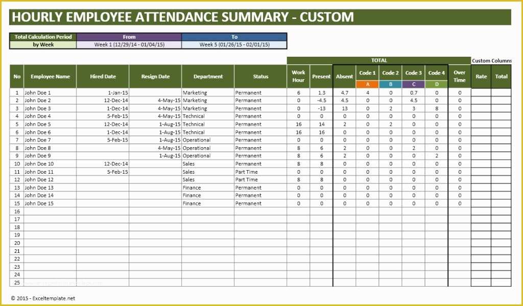 Employee attendance Tracker Template Free Of Employee Vacation Planner