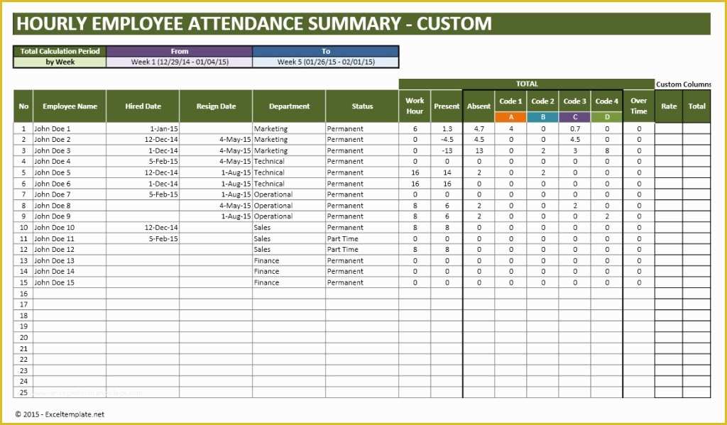 Employee attendance Tracker Template Free Of Employee Vacation Planner