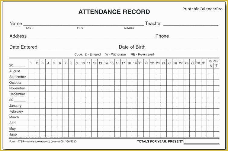 Employee attendance Tracker Template Free Of Free Employee attendance Calendar