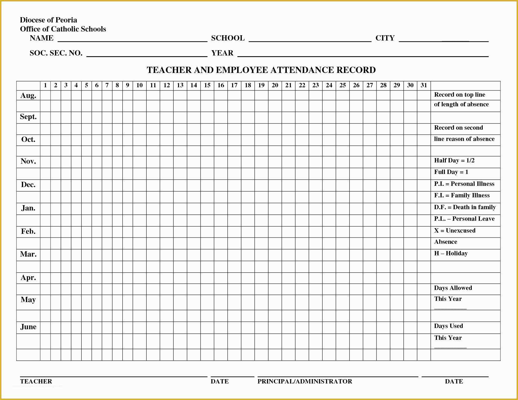 Employee attendance Tracker Template Free Of Free Employee attendance Tracking Spreadsheet Spreadsheet