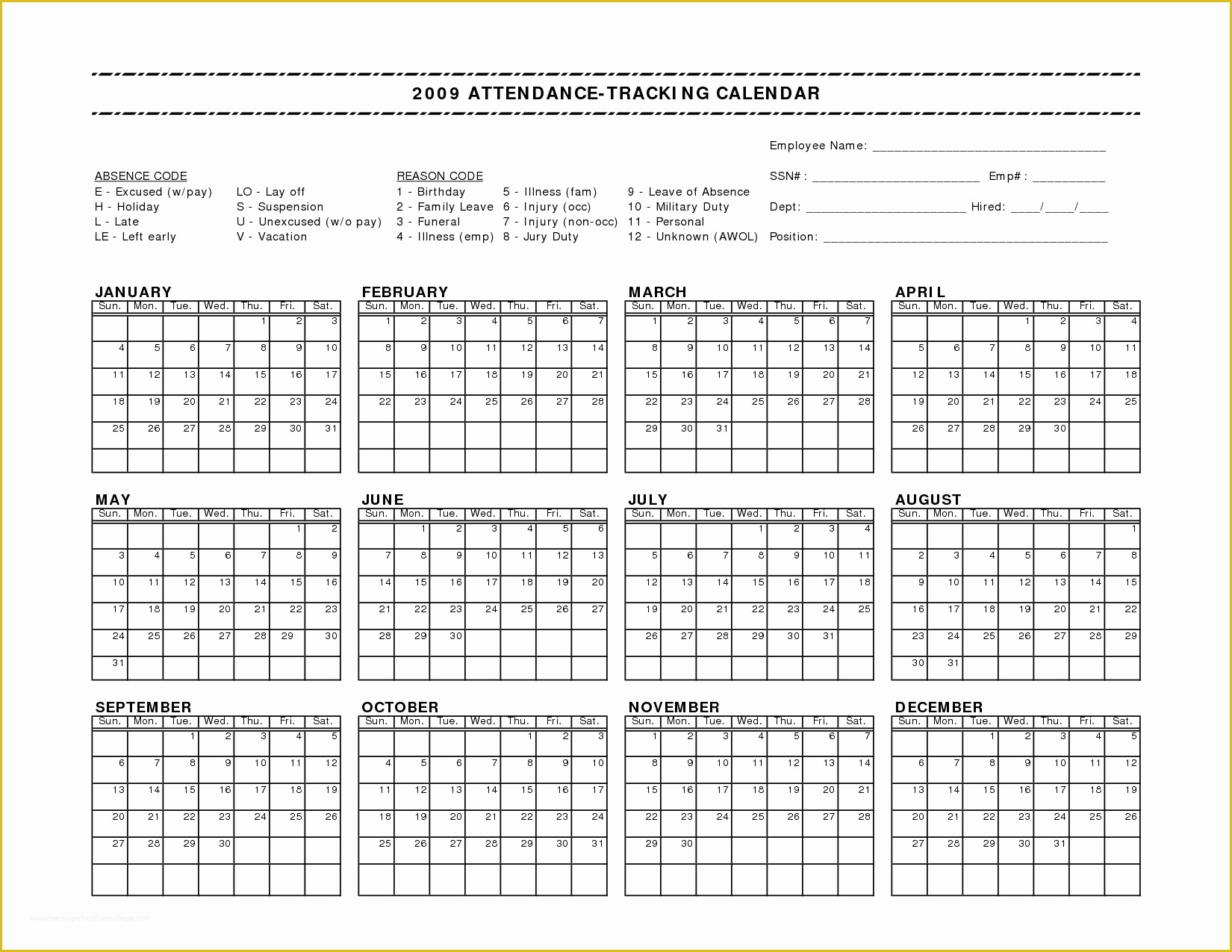 Employee attendance Tracker Template Free Of Search Results for “2015 Printable Employee attendance