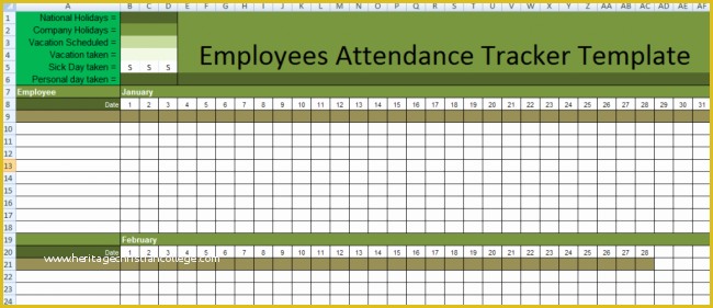 Employee attendance Tracker Template Free Of Stunning Employee attendance Tracker Sheet Example with