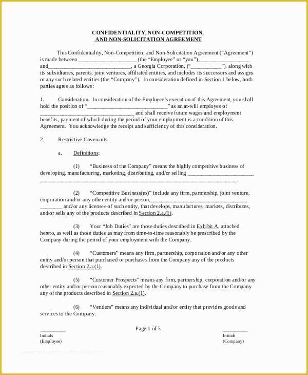 Employee Confidentiality Agreement Template Free Of 9 Sample Confidentiality Agreement forms