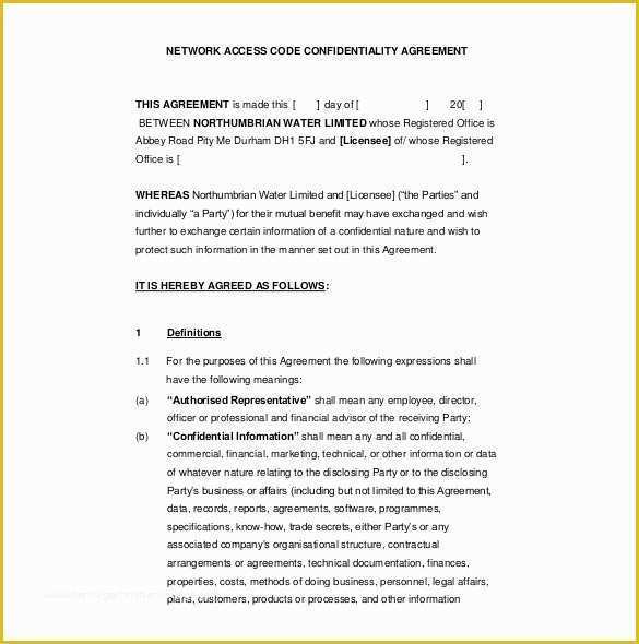 Employee Confidentiality Agreement Template Free Of Employee Confidentiality Agreement Template California