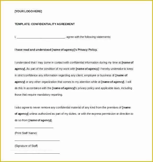 Employee Confidentiality Agreement Template Free Of Employee Confidentiality Agreement Template Download