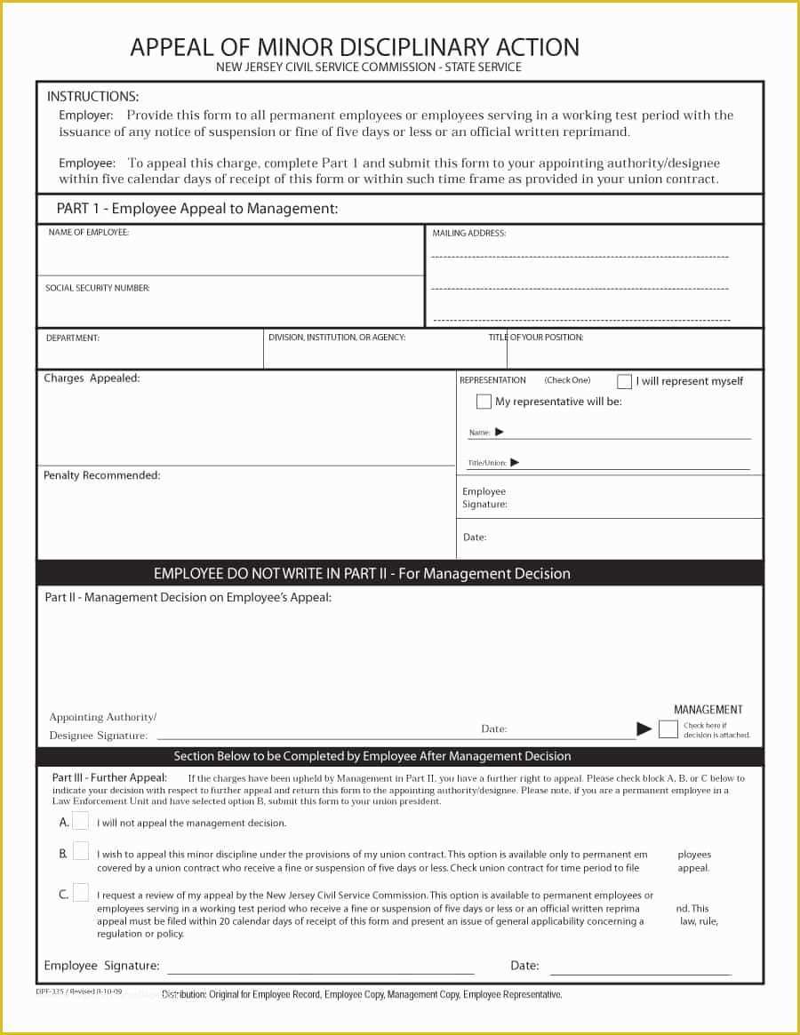 Employee Disciplinary form Template Free Of 46 Effective Employee Write Up forms [ Disciplinary