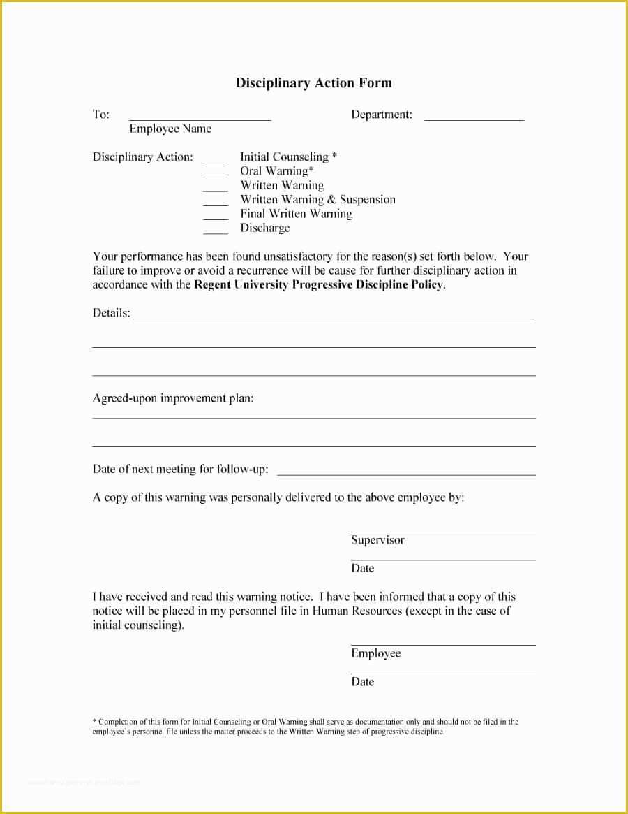 Employee Disciplinary form Template Free Of 46 Effective Employee Write Up forms [ Disciplinary