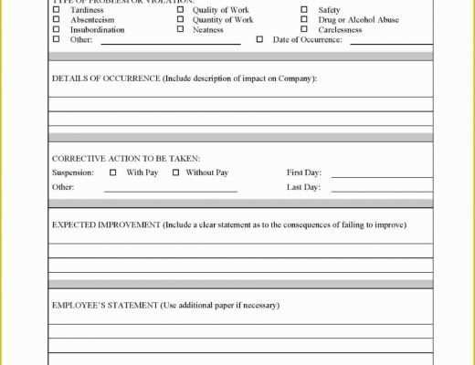 Employee Disciplinary form Template Free Of 46 Effective Employee Write Up forms [ Disciplinary