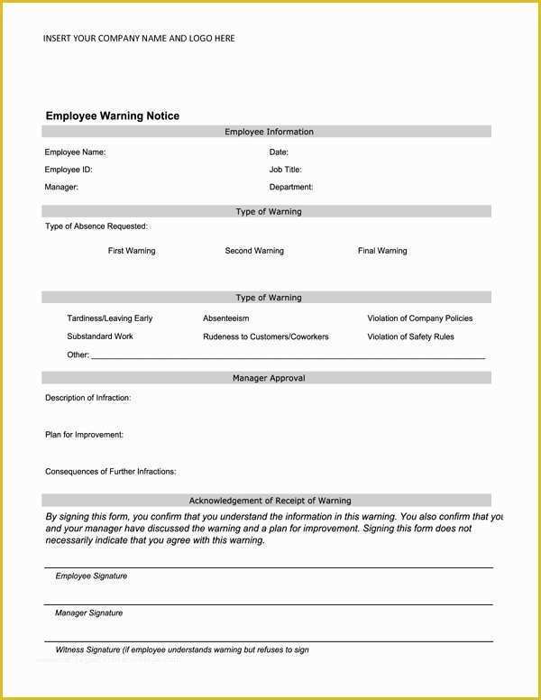 Employee Disciplinary form Template Free Of Employee Reprimand form Sample forms