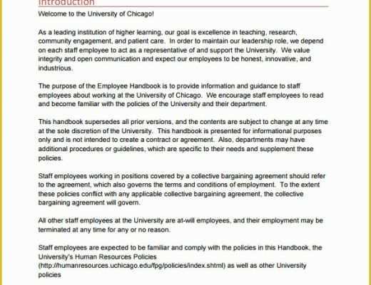 Employee Handbook Template Free Download Of Employee Handbook Template