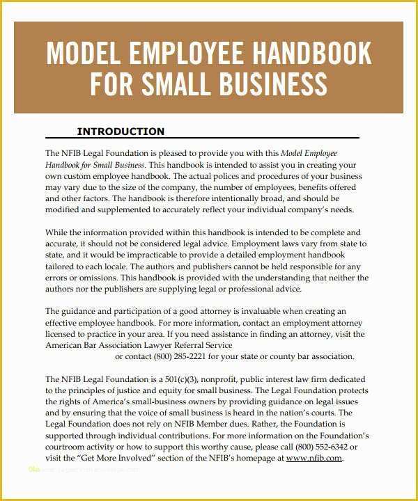 Employee Handbook Template Free Download Of Unique Free Employee Handbook Template