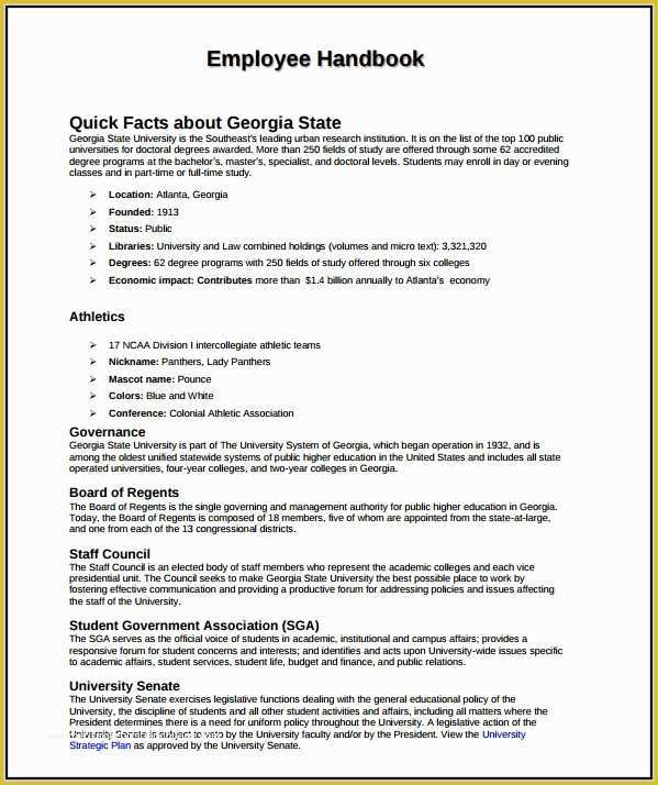 Employee Handbook Texas Template Free Of Employee Handbook Template Free Singapore Template