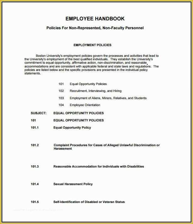 Employee Handbook Texas Template Free Of Employee Handbook Template Free Singapore Template