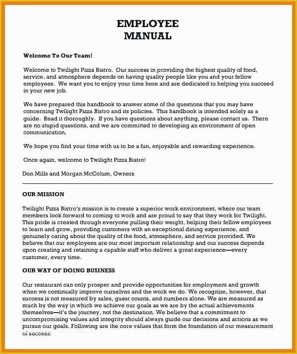 Employee Handbook Texas Template Free Of Employee Handbook Template New Simple software User Manual