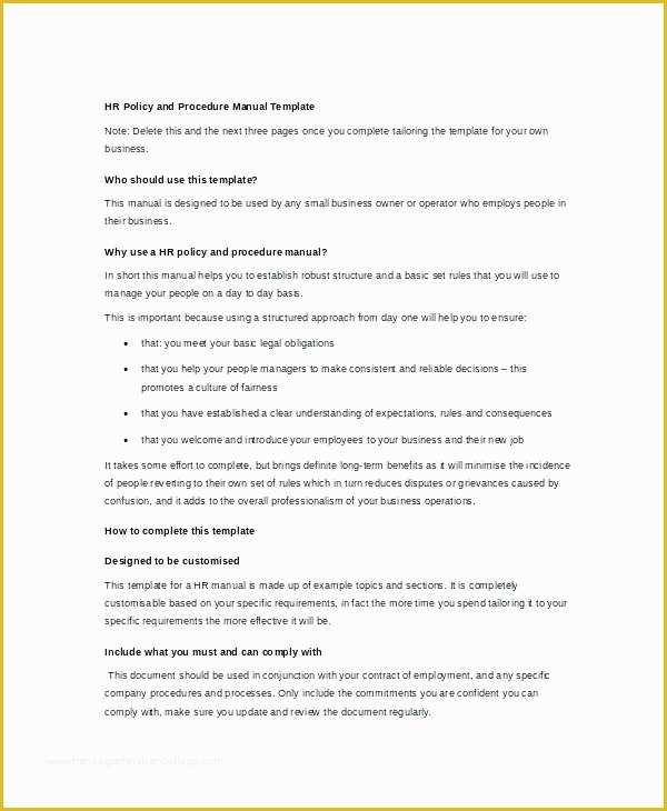 Employee Handbook Texas Template Free Of Employee Policies and Procedures Template Free Handbook