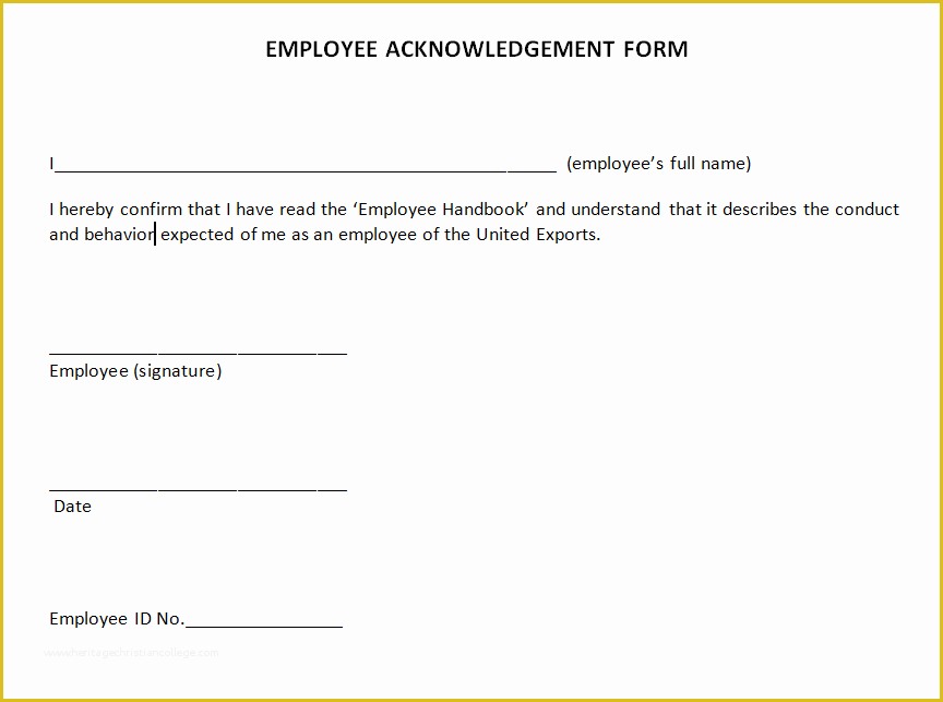 Employee Handbook Texas Template Free Of Manage Employee Acknowledgement forms with Docread and