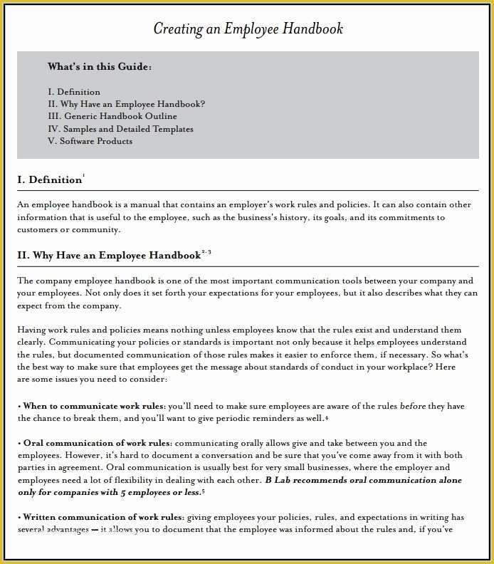 Employee Handbook Texas Template Free Of Restaurant Employee Handbook Template Free Download