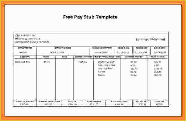 Employee Pay Stub Template Free Of Employee Pay Stub Bing Images