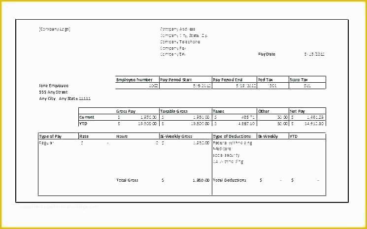 Employee Pay Stub Template Free Of Fice Pay Stub Template 7 Make Stubs Templates Free