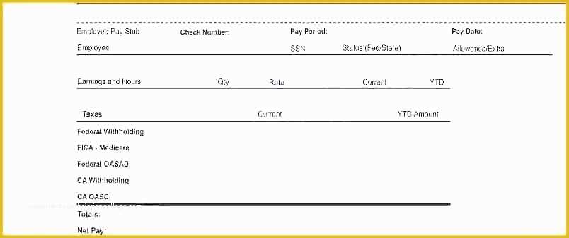 Employee Pay Stub Template Free Of Fice Pay Stub Template 7 Make Stubs Templates Free