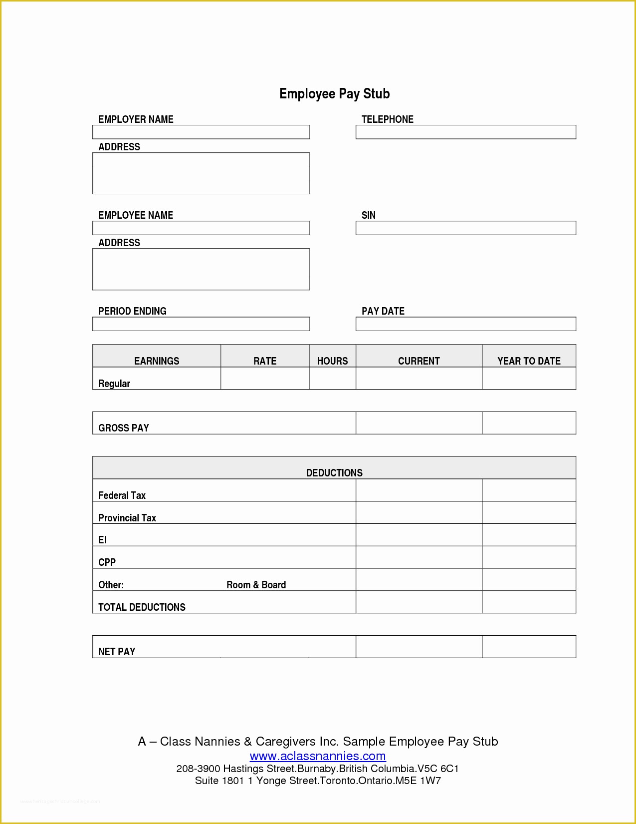 Employee Pay Stub Template Free Of Premium Employee Pay Stub Template and form Sample V M D