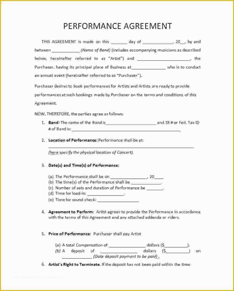Employee Performance Agreement Template Free Of 47 Useful Performance Agreement Template Free Xu M