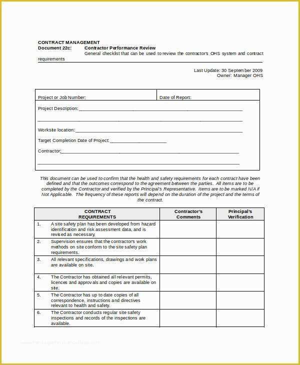 Employee Performance Agreement Template Free Of Employee Performance Review Template Word