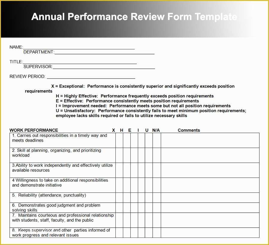 Employee Review form Template Free Of 26 Employee Performance Review Templates Free Word Excel