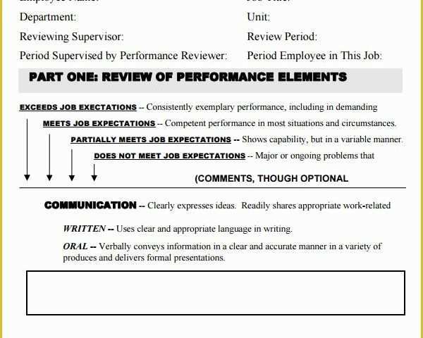 Employee Review form Template Free Of Employee Evaluation form 16 Download Free Documents In Pdf
