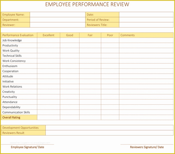 Employee Review form Template Free Of Employee Performance Review Template for Word Dotxes