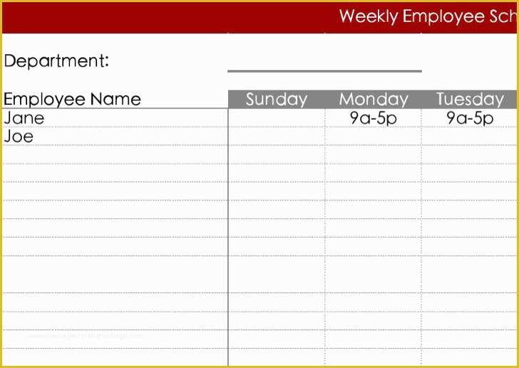 Employee Schedule Template Free Download Of 6 Blank Work Schedule Template Free Download
