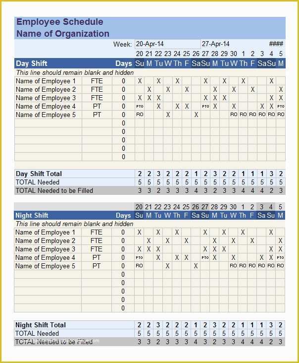 Employee Schedule Template Free Download Of Employee Schedule Template 5 Download Free Documents In