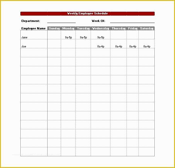 Employee Schedule Template Free Download Of Employee Schedule Template Beepmunk