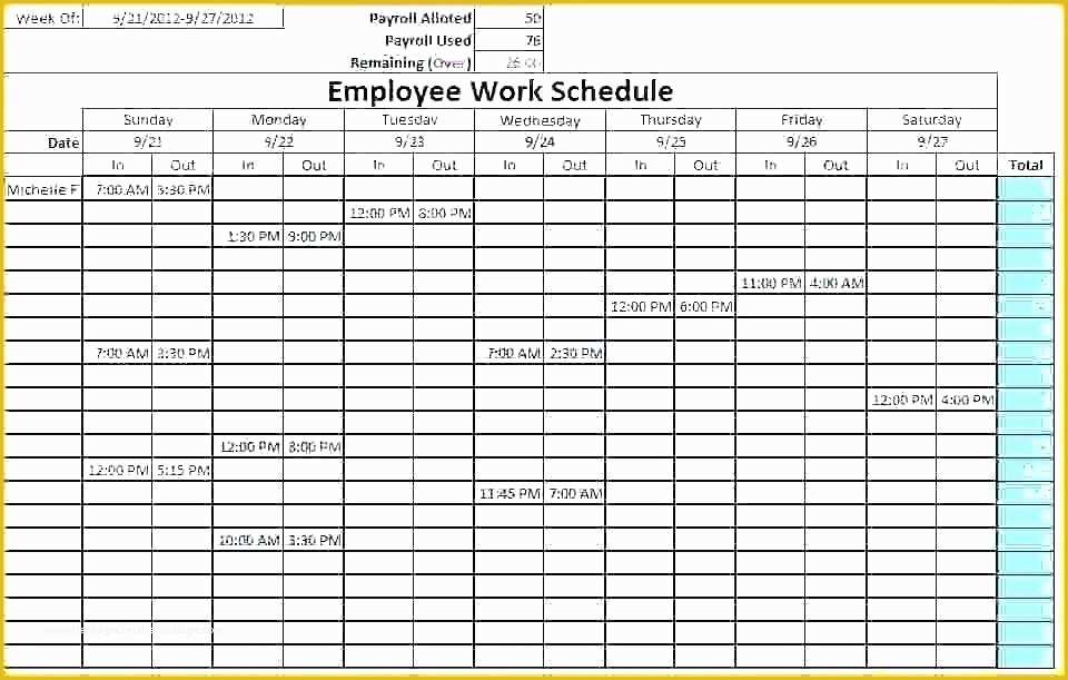 Employee Schedule Template Free Download Of Free Shift Schedule Template Free Work Schedule Template