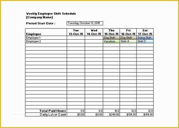 Employee Schedule Template Free Download Of Shift Schedule Templates – 12 Free Word Excel Pdf